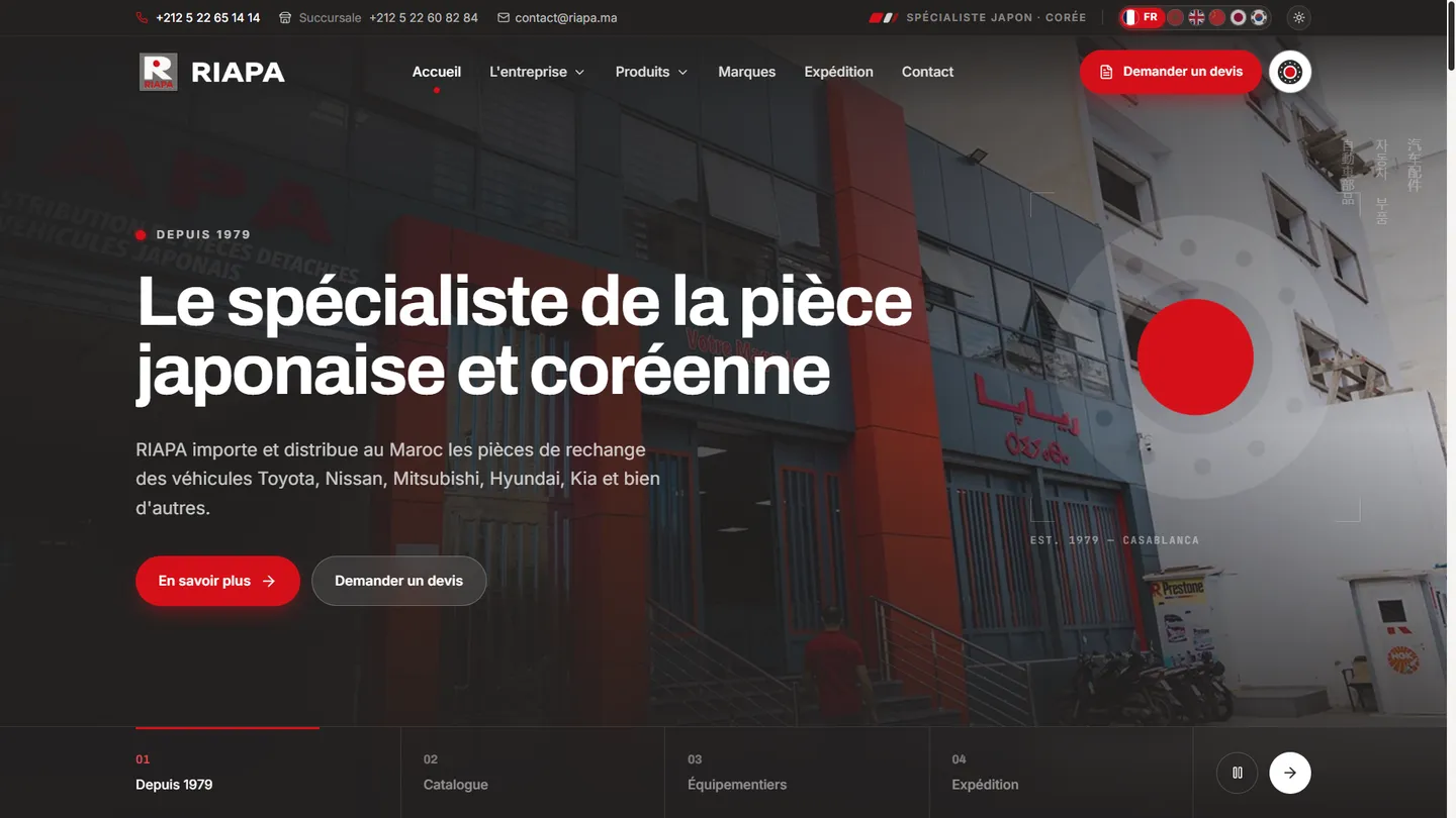 Site web Riapa